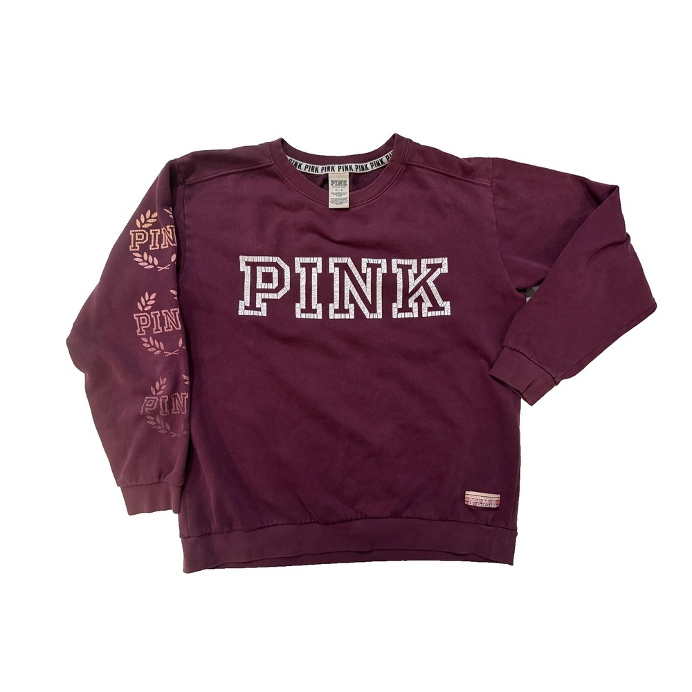 PINK Victoria's Secret Sweatshirt Women M Purple Y2K Crewneck